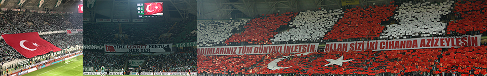 KONYASPOR TARAFTARLARINDAN BATMAN ŞEHİTLERİMİZ İÇİN TÜRK BAYRAKLI KOREOGRAFİ