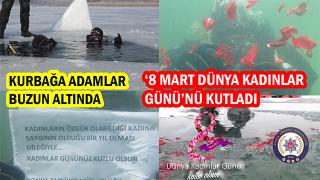 Buzun Altında ‘8 Mart Dünya Kadınlar Günü’nü Kutladılar