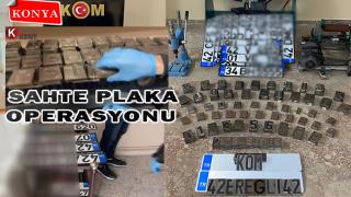 Konya’da Sahte Plaka Operasyonu